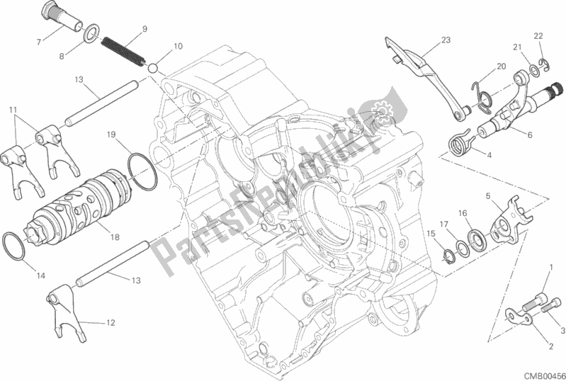 Alle onderdelen voor de Schakelmechanisme van de Ducati Multistrada 1200 ABS Thailand 2018